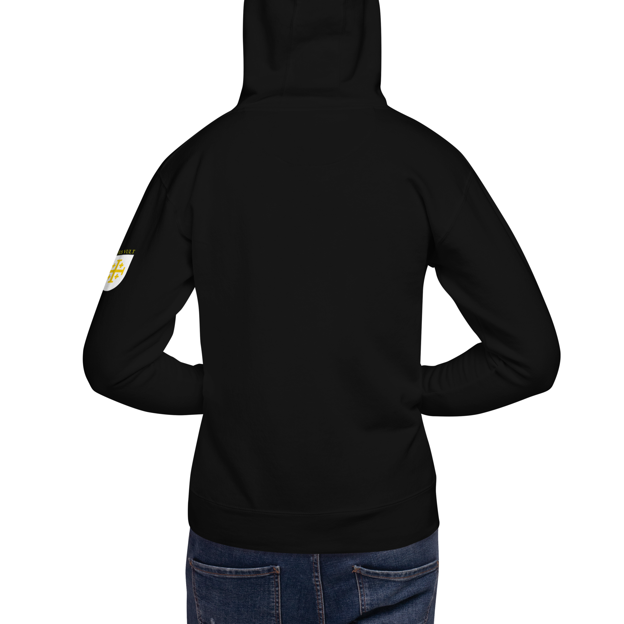 Jerusalem Cross Black Unisex Hoodie
