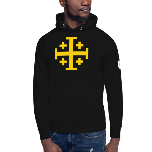 Jerusalem Cross Black Unisex Hoodie
