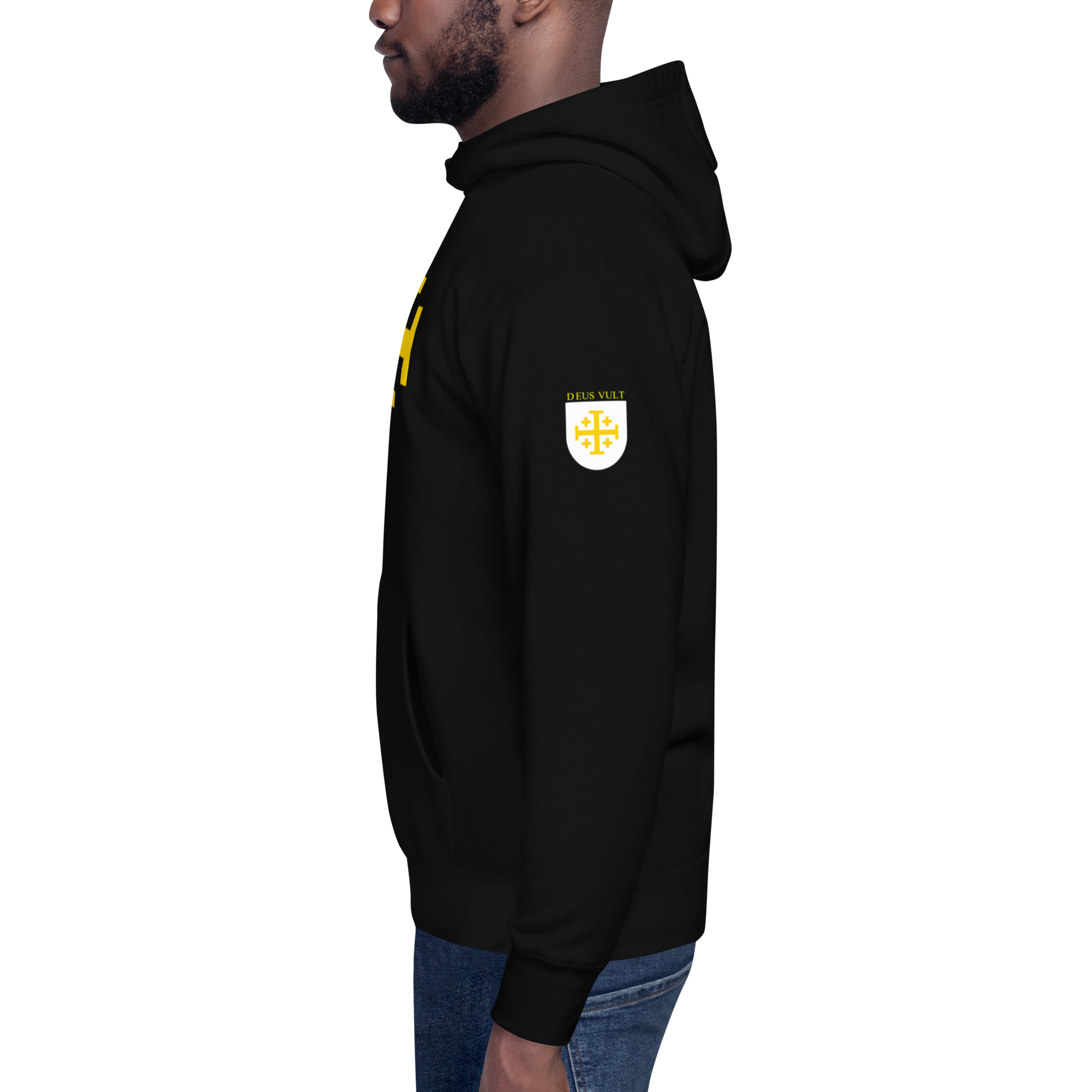 Jerusalem Cross Black Unisex Hoodie